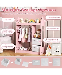 Gouun Closet with Dual Hanging Sections and Doors