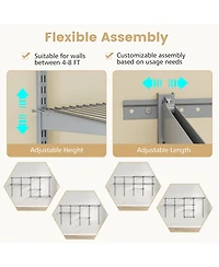Gouun Closet with Dual Hanging Sections and Doors