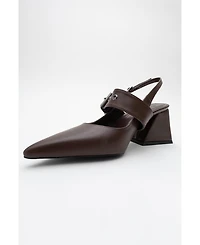 Prologue Shoes Nepido Pointed Toe Block Heel Pump (Women)