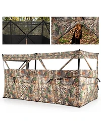 Gouun See-Through Pop-Up Hunting Blind with Dog Door for 1-3 People
