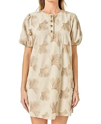 English Factory Women's Embroidery detail mini dress