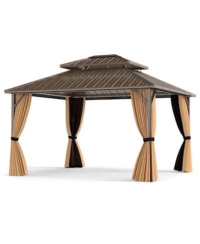 Slickblue Outdoor Hardtop Gazebo for Patio Lawn Garden Party Tent