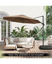 Slickblue Cantilever Patio Umbrella Base with Wheels and Crossed Base