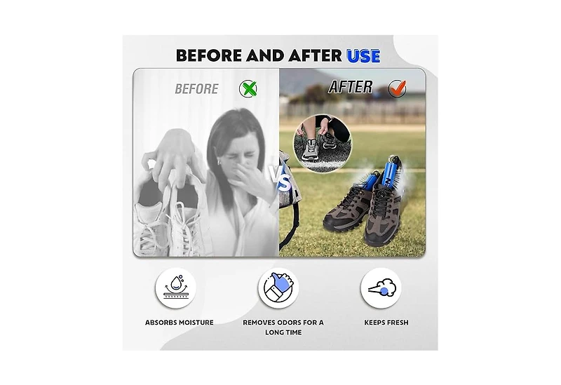 Hikeen Shoe Deodorizer Activated Charcoal Shoe Eliminator Glove Deodorizers for Boots, Gym Bags, Hockey Gloves, Boxing Soccer Gear