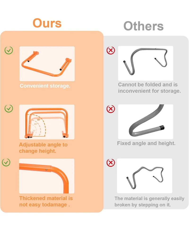 Hikeen Speed Training Hurdles Adjustable Height Agility Training Hurdles for Football, Basketball, Soccer Hurdle Training with