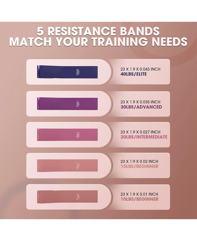 Mikolo Pilates Ring Set - 14" Magic Circle (38 lbs Resistance), 9.8" Pilates Ball, 5 Resistance Bands, and Exercise Guide Included for Home Workouts