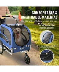 Aostirmotor 2-in-1 Dog Bike Trailer and Pet Stroller Cart, Supports 100 lbs, Easy Fold with Quick Release Wheels