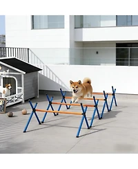 Aostirmotor Pet Agility Training Equipment, Dog Agility Course Set for Backyard, Complete Obstacle Course Kit with Tunnels and Hurdles