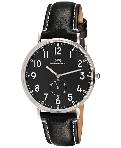 Porsamo Bleu Men's Rowan Genuine Leather Band Watch 1471FROL