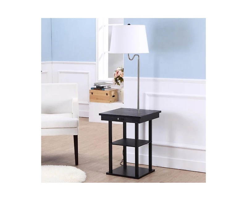 Madison Led Table & Lamp Combo with Charging Usb Ports, Set of 2