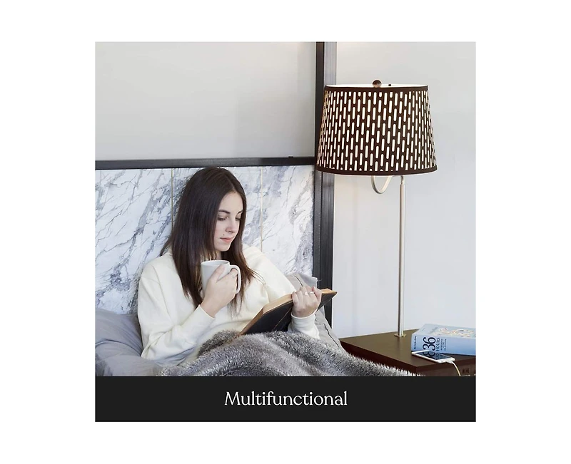Madison Led Table & Lamp Combo with Charging Usb Ports, Set of 2