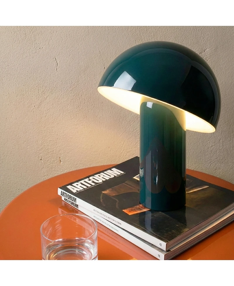 Brightech Celia Portable Led Table Lamp with Dome Mushroom Shade