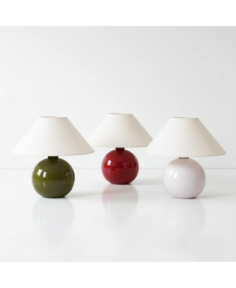 Fiona Classic Ceramic Led Table Lamp with Fabric Empire Shade