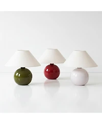 Fiona Classic Ceramic Led Table Lamp with Fabric Empire Shade