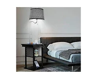 Brightech Madison Led Table & Lamp Combo Bundle with Usb and Wireless Charging Pad, Set of 2