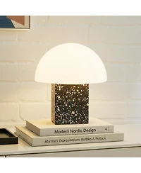 Brightech Gavin Terrazzo Led Table Lamp with Frosted Glass Dome