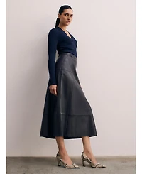 The Fold Women's Andalo Leather Skirt