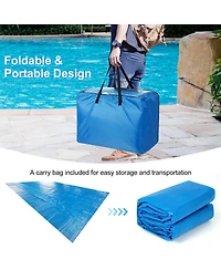 Sugift 12 x 24 Feet Rectangle Swimming Pool Cover 12-mil Heat Retaining Pool Solar Blanket with Carrying Bag