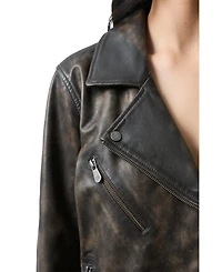 Velez Women's Efos Leather Biker Jacket