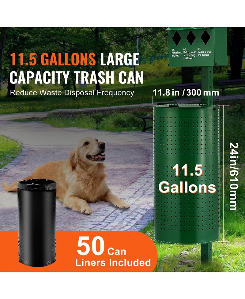 Cozito Dog Waste Station 11.5 Gal Hand Wash Dispenser Outdoor