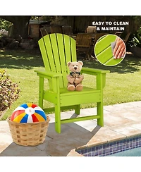 Sugift Kids Adirondack Chair with Ergonomic Backrest for Outdoor Use