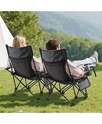 Mecale Reclining Camping Chair with Headrest and Foot Rest 220 lbs