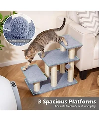 Cozito Cat Stairs 3-Tier 20 in with Scratching Posts and Toy Ball