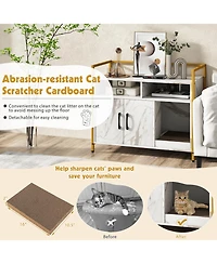 Cozito Hidden Cat Washroom 35 in Double Door Scratch Board