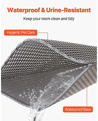 Gouun Double-Layer Honeycomb Cat Litter Trapping Mat, 24 x 15 Inch Eva Litter Box Mat with Waterproof Bottom