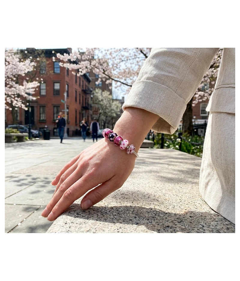 Bling Jewelry Mix Set Murano Glass Charm Bead for Bracelets Sterling Silver