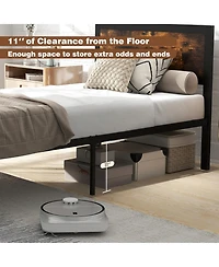 Sugift Twin Size Metal Bed Frame with Headboard and Footboard