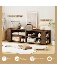 Gouun 8-Shelf Open Entertainment Center for TVs up to 65 inch