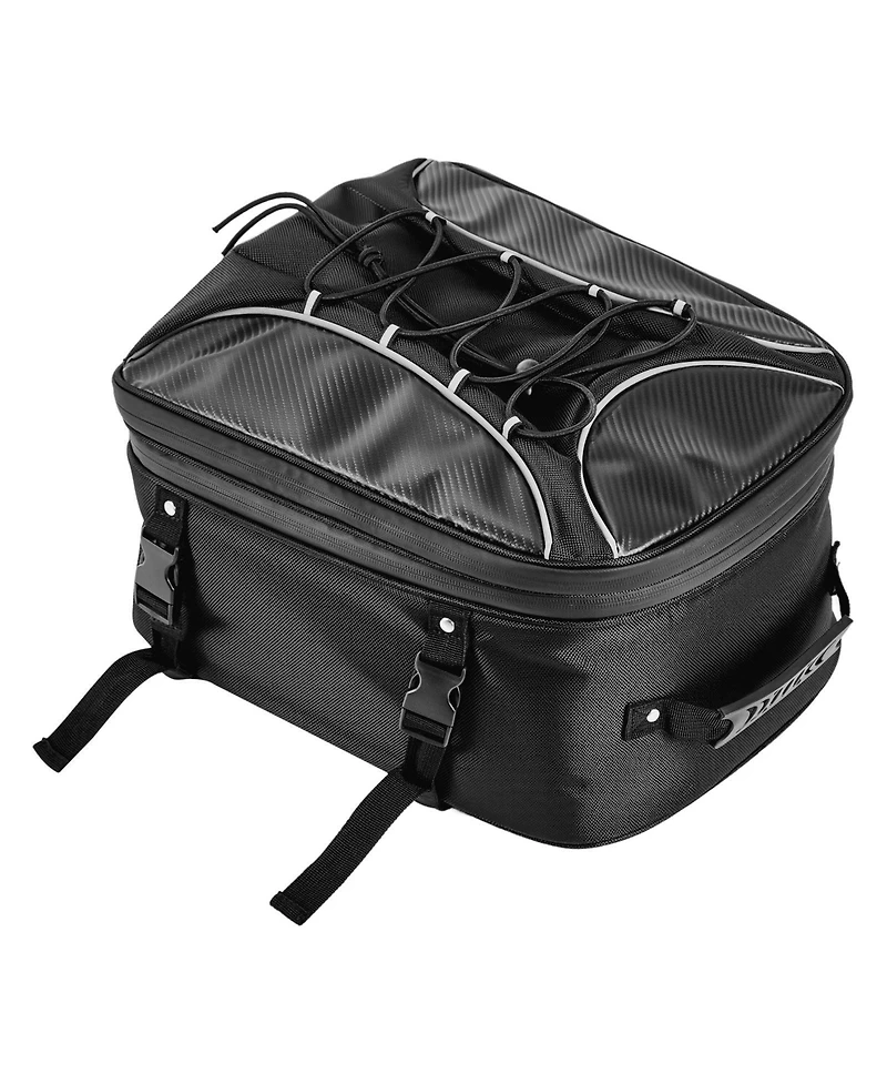 Mecale 22 to 34L Expandable Motorcycle Tail Bag with Waterproof Rain Cover
