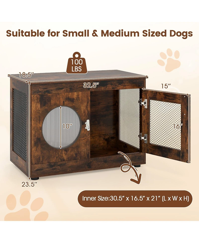 Cozito Dog Crate Furniture Style with Window and Lockable Door