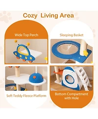 Cozito Cat Tree Space Theme Multi-Level with Sisal Scratch Posts