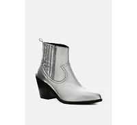 Rag & Co Women's Rayna Metallic Leather Boots