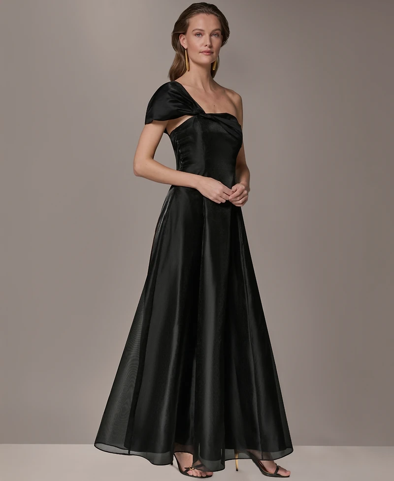 Donna Karan New York Women's Asymmetric-Neck One-Shoulder Gown