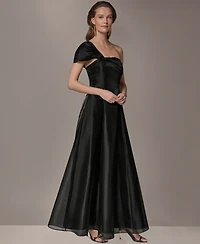 Donna Karan New York Women's Asymmetric-Neck One-Shoulder Gown