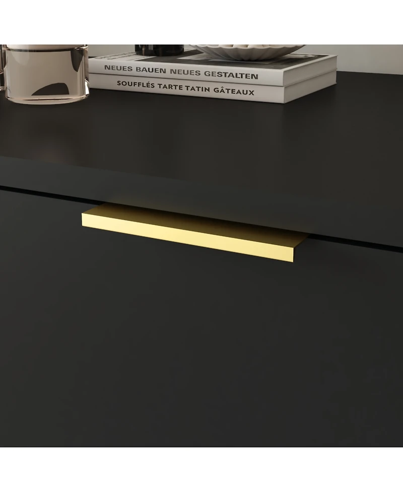 Rainsken 9 Drawer Dresser for Bedroom, 63" Large Deep Chest of Drawers, with Metal Handle, Bedroom Living Room