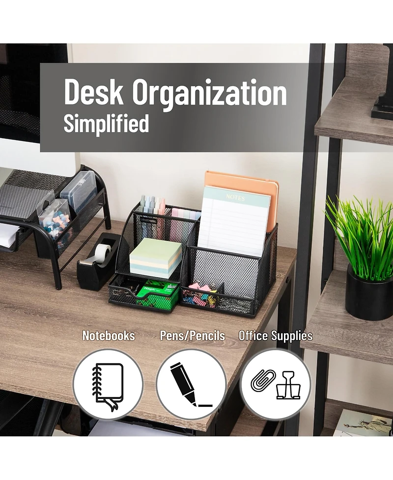 Gnuadz Desktop Organizer Metal Mesh Office File Storage Mail Holder