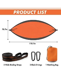 gaomon Durable Camping Hammock – 500lbs Portable Hammock Nylon Camping Hammock Chair - Double with Tree Straps - Portable for Travel, Backpacking
