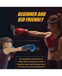 Hikeen Boxing Reflex Ball Mma Boxing Equipment 2 Difficulty Levels Adjustable for Adults and Kids Agility Training Punching Speed