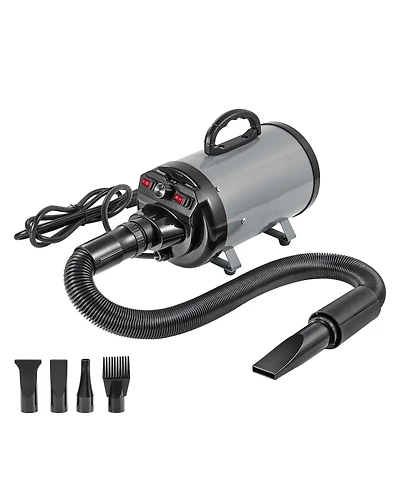 Cozito Dog Blow Dryer 2000W Pet Grooming 4 Nozzles 94 in Hose