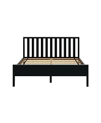 Max & Lily Scandinavian Solid Wood Queen Bed with Slatted Headboard