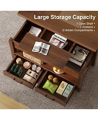 gaomon Lift Top Coffee Table with Storage, Multi-Function Convertible Coffee Table for Living Room, Adjustable Height Dining Desk