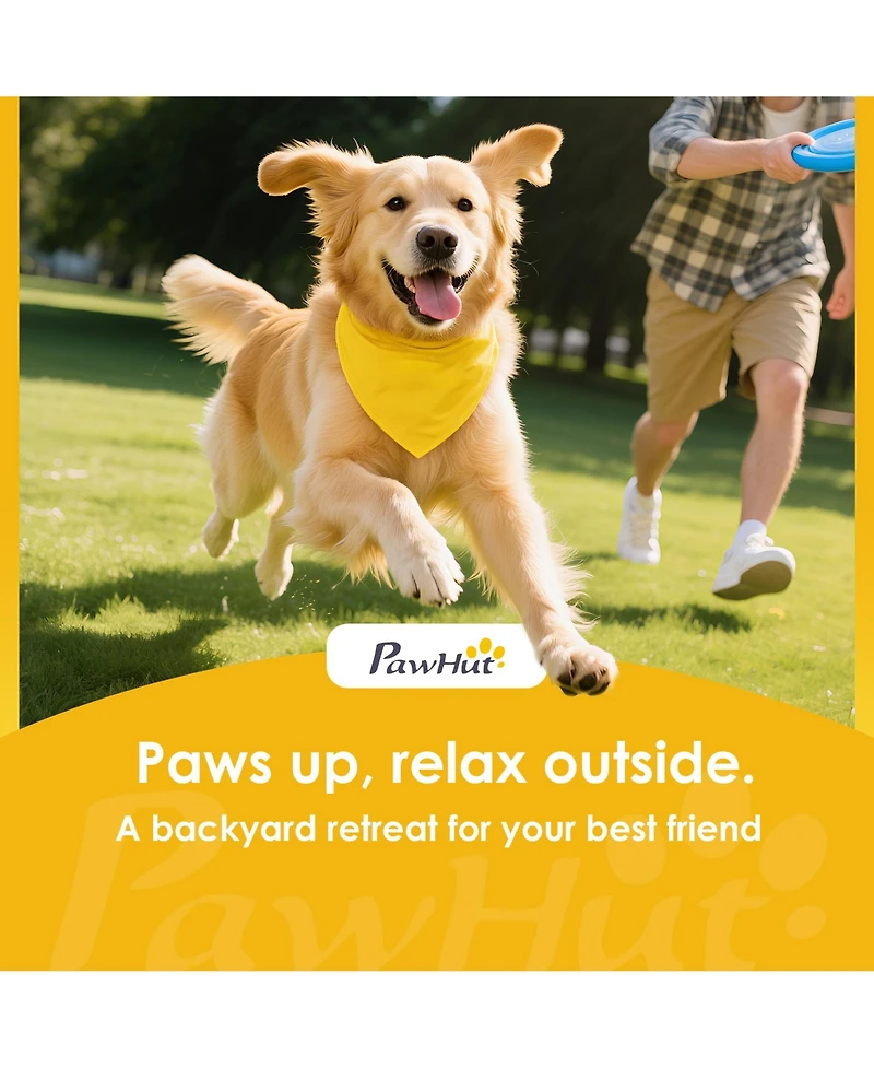 Aostirmotor Large Elevated Dog Bed Breathable mesh, sturdy steel frame, ideal for outdoor and indoor use. 60"L, perfect for large breeds