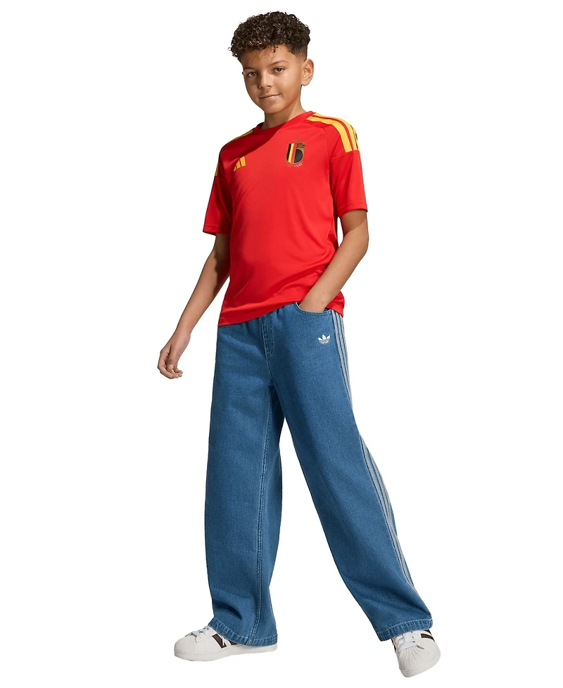 adidas Boys' 8-20 Belgium Crewneck Home Fan Jersey T-Shirt