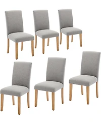 gaomon Dining Chairs Set of,Modern Fabric Upholstered Ergonomic Chairs with Curved Backrest,Heavy-Duty Wood Legs