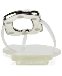 Jeffrey Campbell Linques-j Embellished T-Strap Flat Jelly Sandals