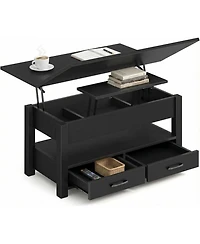 gaomon Lift Top Coffee Table with Storage, Multi-Function Convertible Coffee Table for Living Room